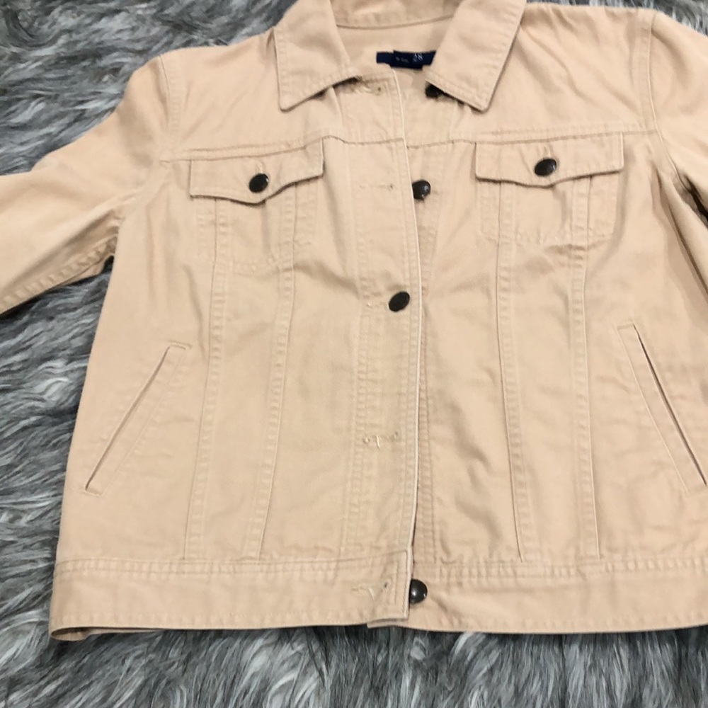 Chaps Tan Button-Up Jacket - Picture 2 of 4